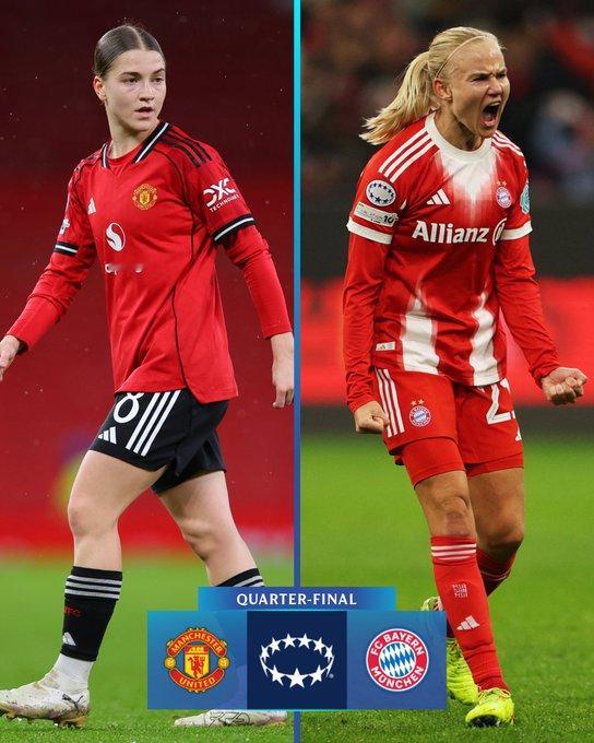 【女足欧冠】曼联下一轮八强对阵拜仁mufcwomen