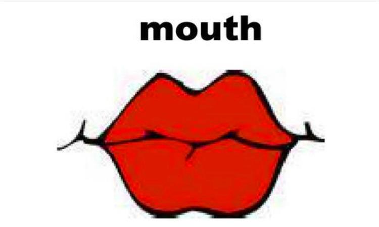 词汇学习：mouth构成的形容词  
名词mouth一般用来指“嘴，口”。比如：