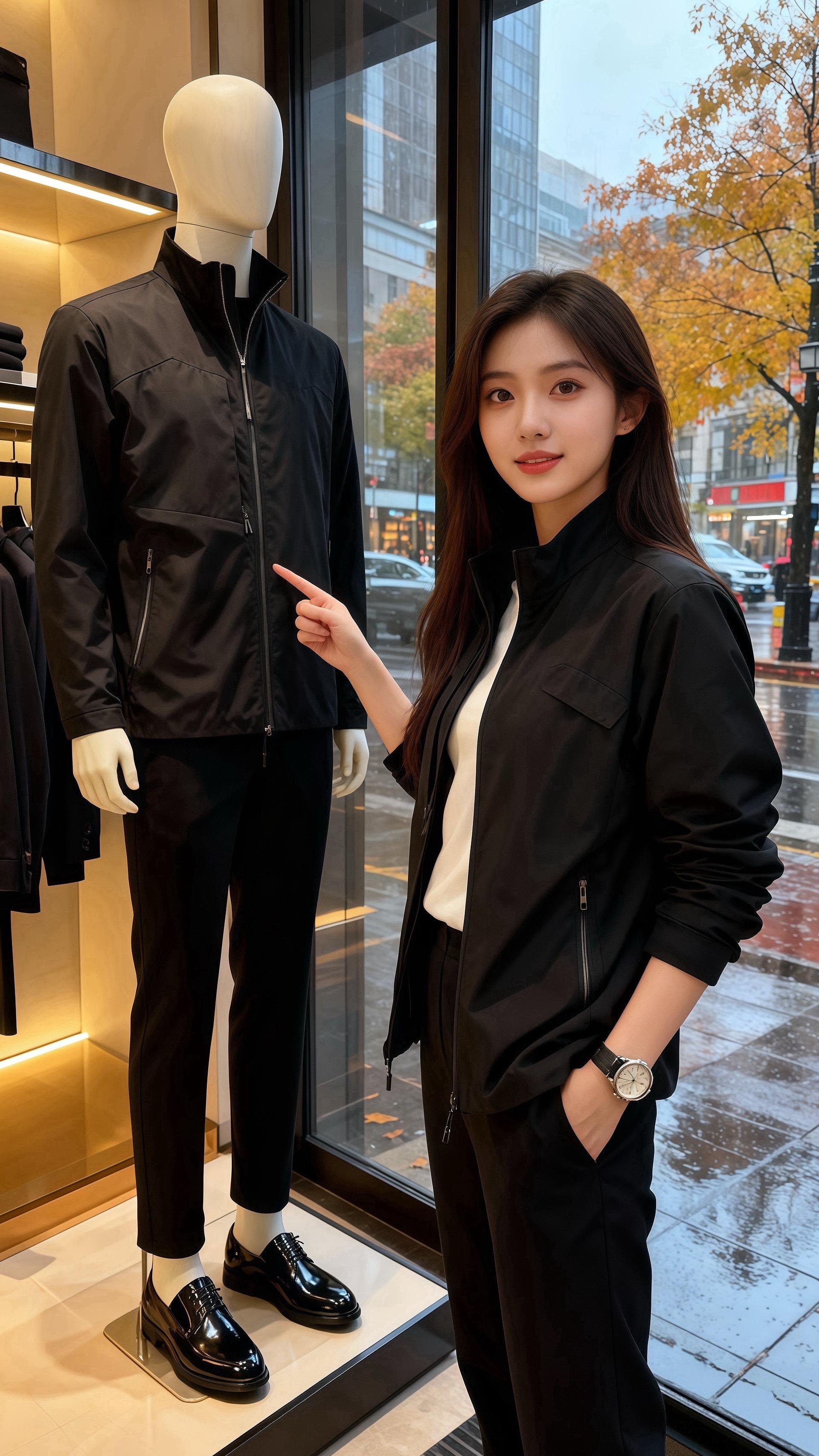 秋雨裹着梧桐香漫过橱窗时，许妍正坐在男装店的沙发里翻杂志。皓明推门进来...