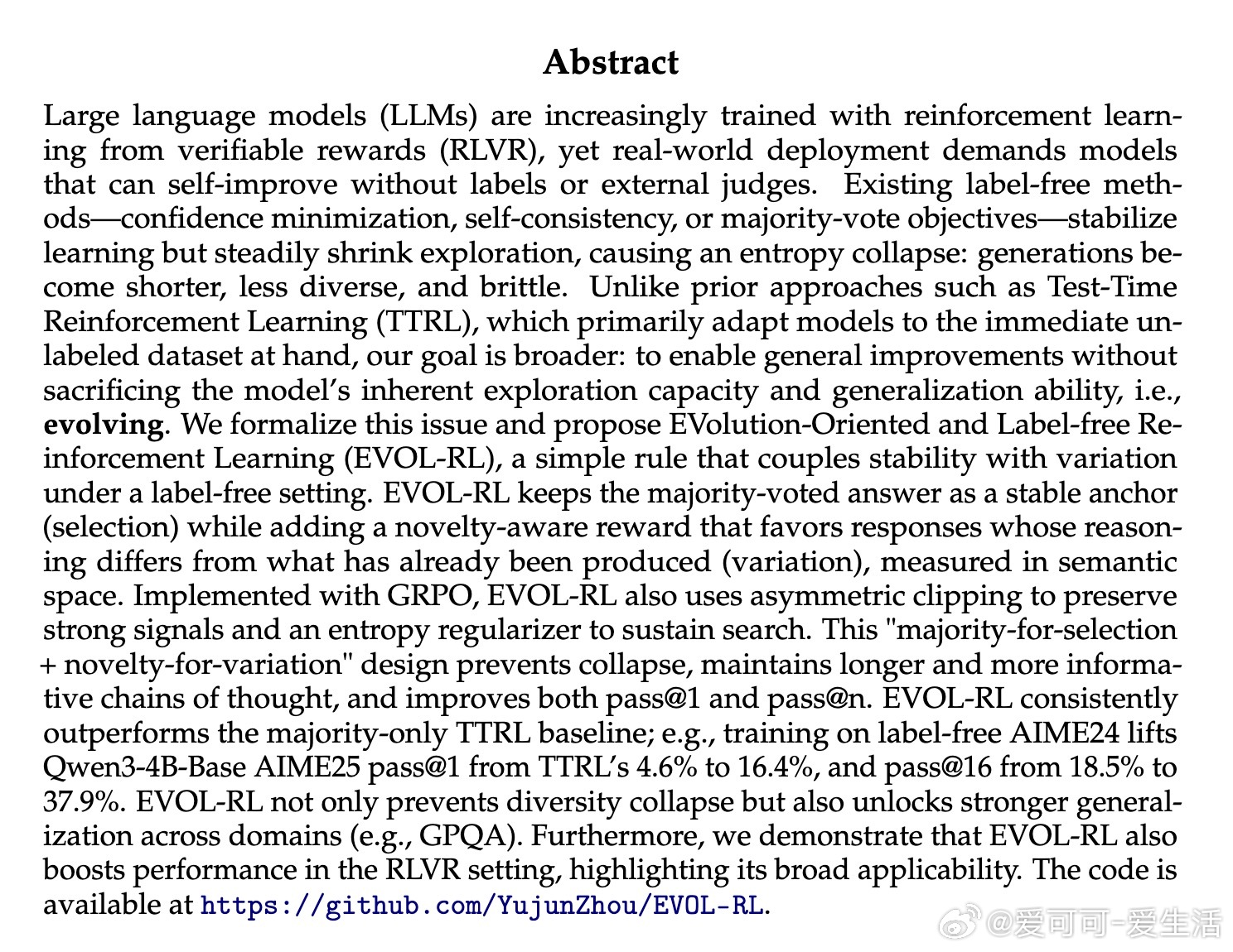 [LG]《Evolving Language Models without La