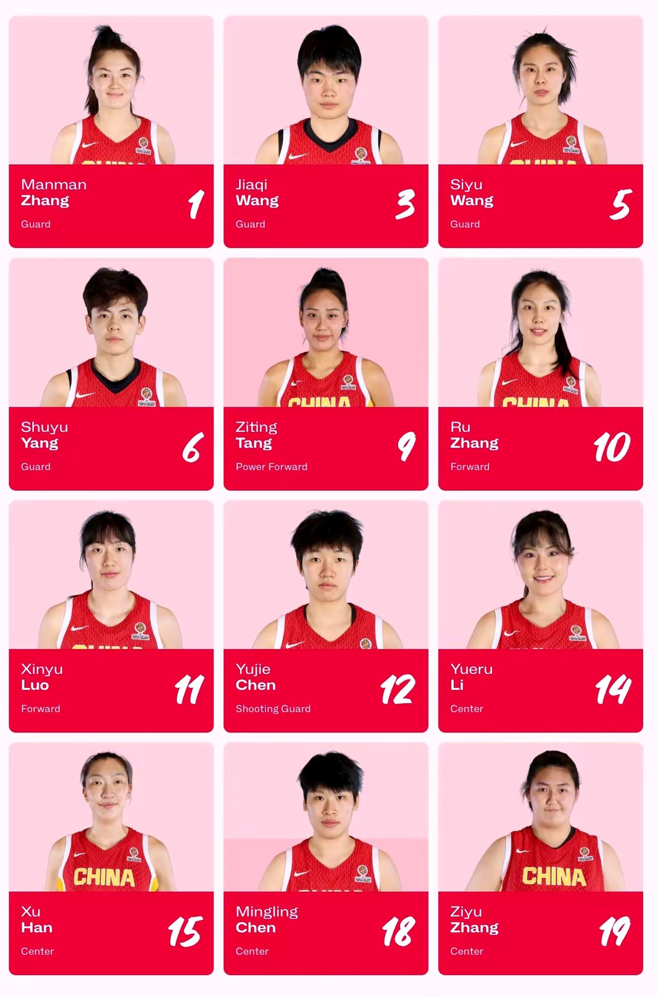 女篮世预赛确定12人名单，三大中锋坐镇，有望获全胜

国际篮联官网显示，中国女篮