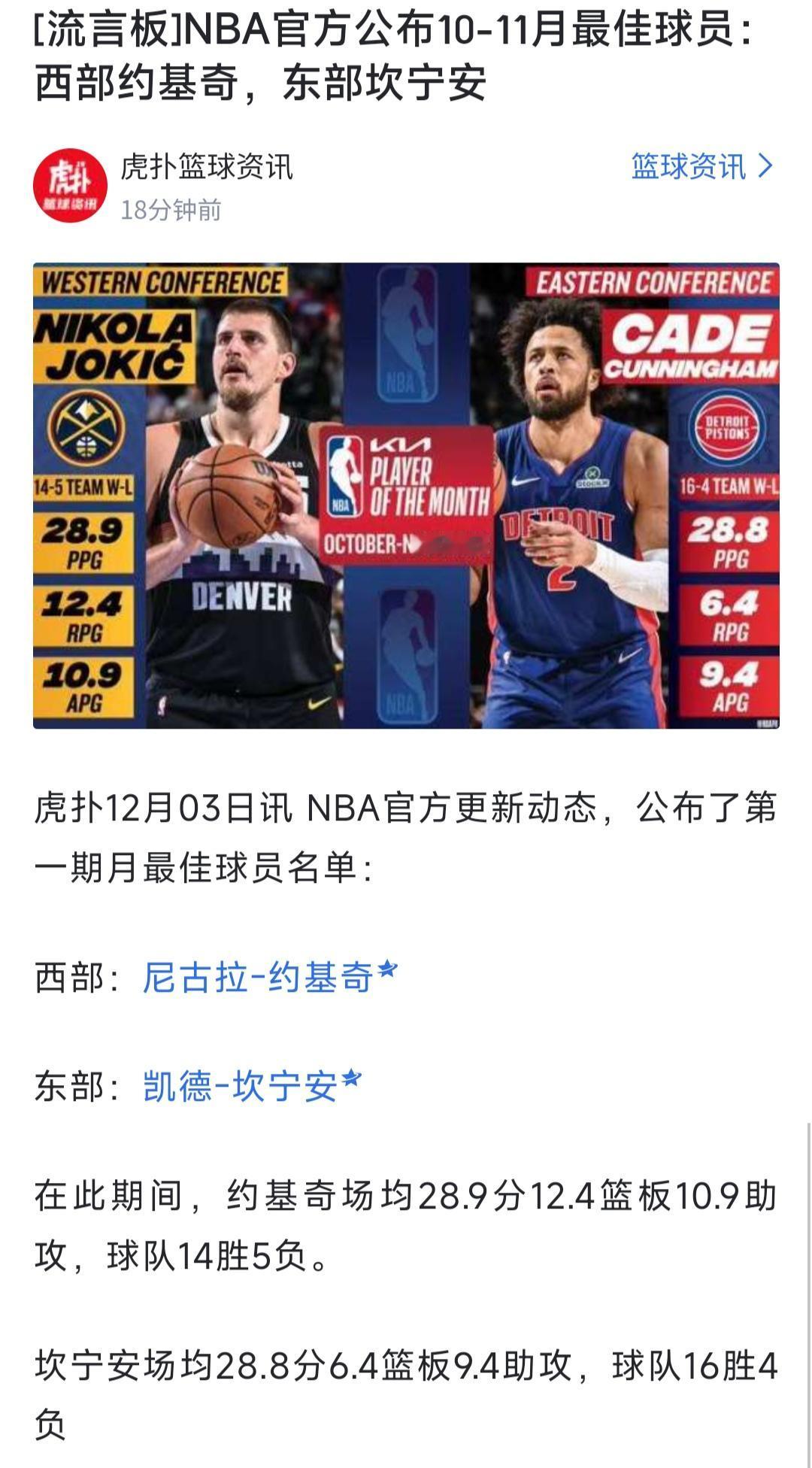 最新MVP是约基奇和坎宁安。

亚历山大那么牛逼的战绩，还是不如约基奇数据厉害。