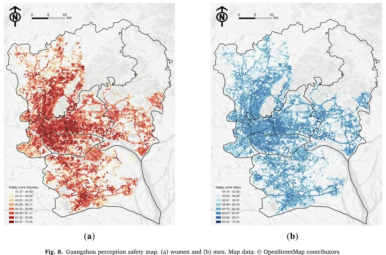 从街景图像分析安全感知的性别差异