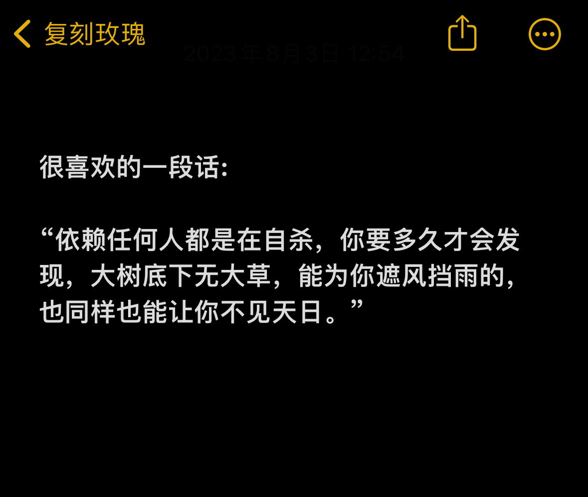 不要依赖任何人 ​​​