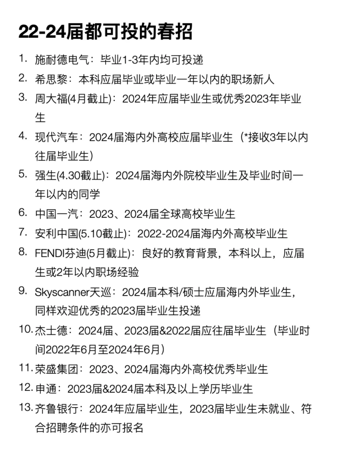 22-24届4月还有这么多春招可以投