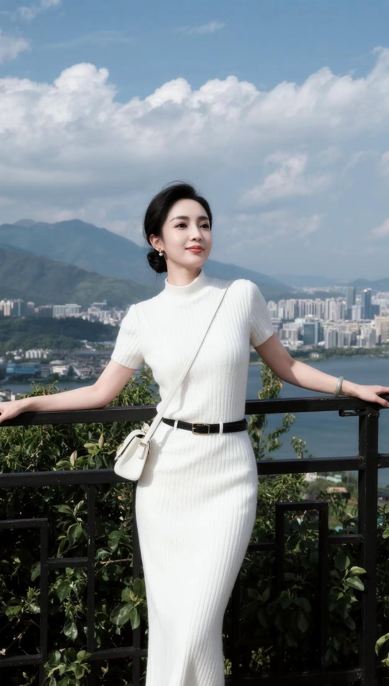 分享我的白色时尚穿搭 优雅女神气质穿搭