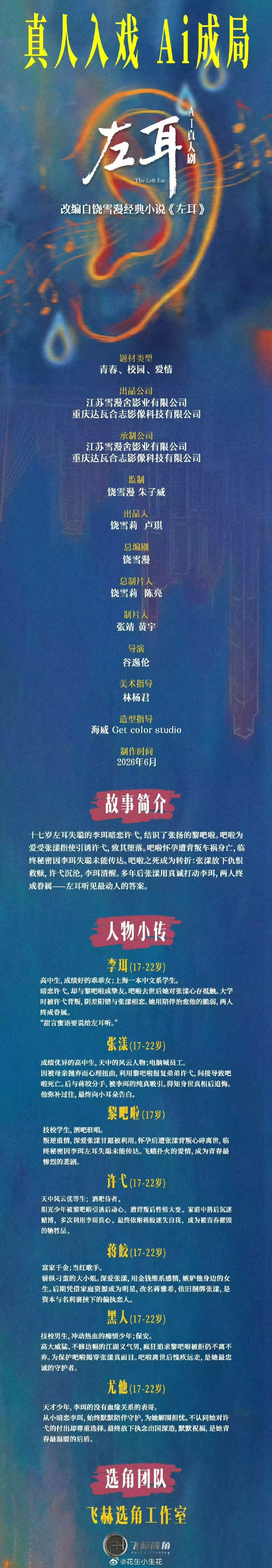 AI真人剧左耳组讯左耳要拍AI真人剧这是要干嘛 