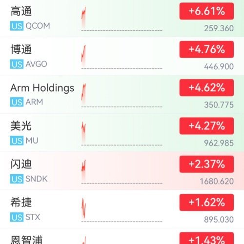 美芯片股再度爆发（5月30日） AI算力+存储超级周期+流动性宽松，美芯片股连创