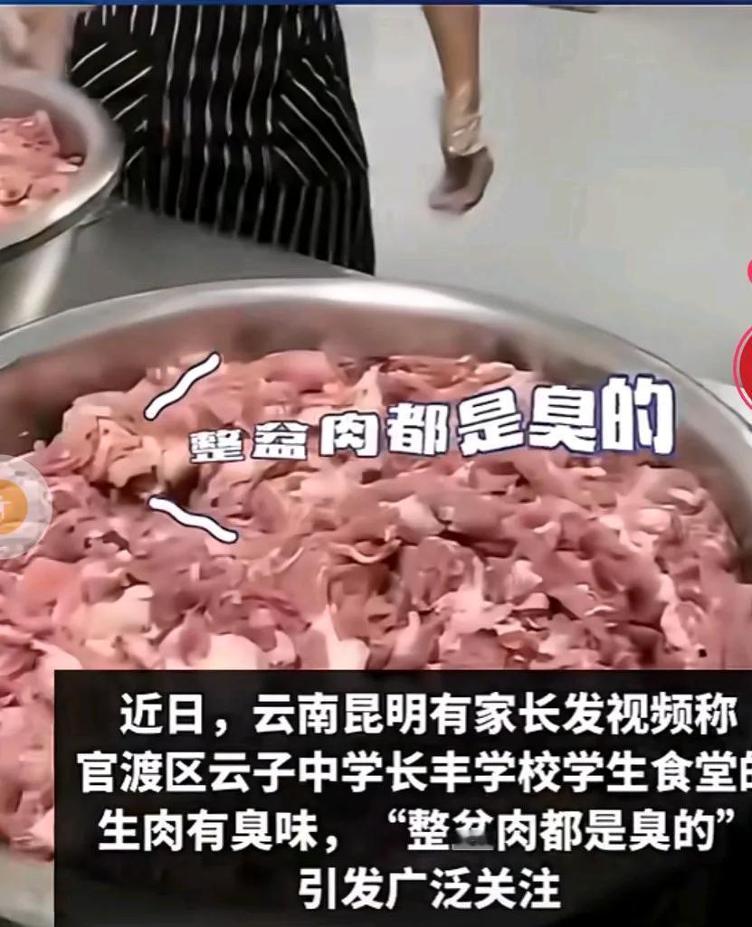 比臭肉更让人愤怒的是校方和主管部门冷漠的态度，面对家长质疑，董事长单手插兜儿头也