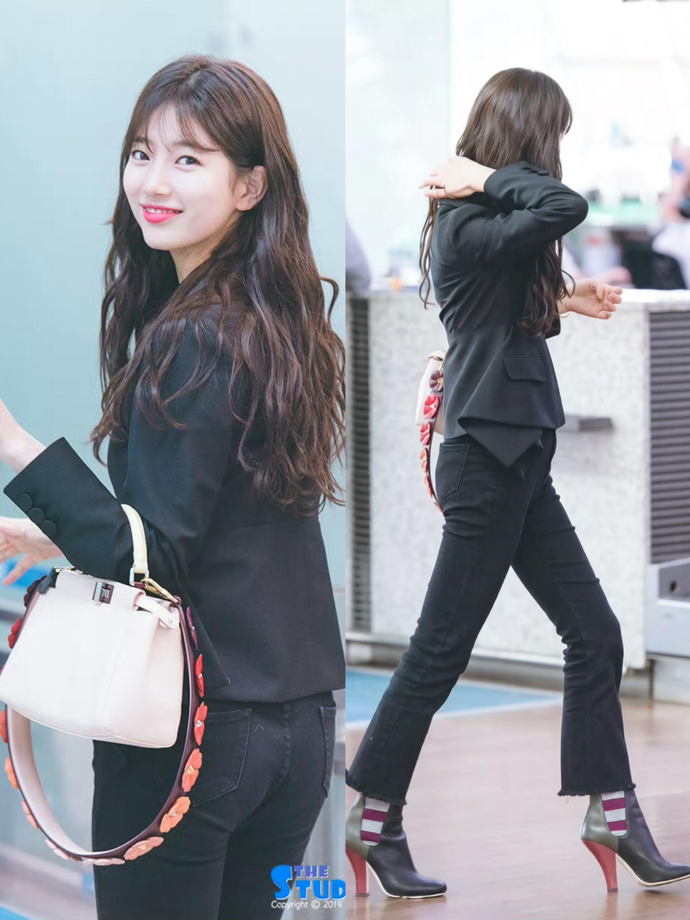 裴秀智 今日是霸总姐姐 西装搭配皮靴帅气十足 