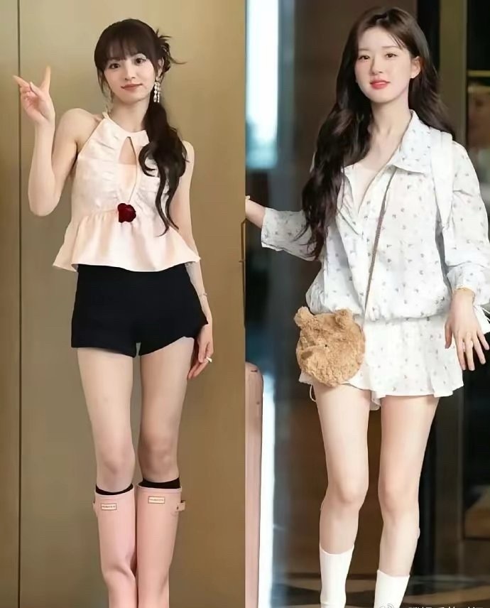 明明田曦薇看着更瘦，但是赵露思竟然体重更轻……  ​​​