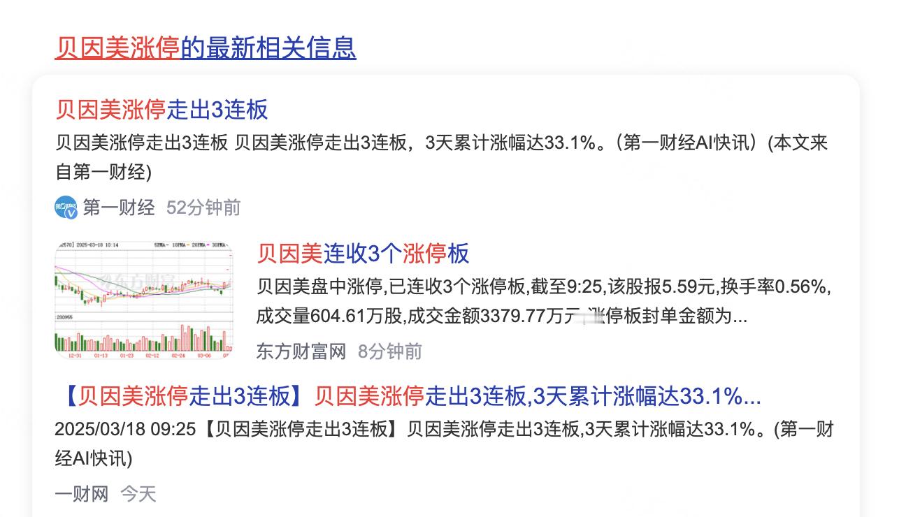 315后贝因美连收三个涨停板  就在大家对母婴产品安全人心惶惶时，贝因美用实际行