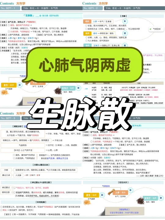 学习笔记271篇｜方剂｜生脉散（生脉饮）