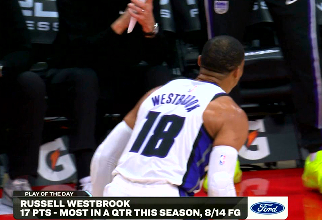 ▲面对KD确实有动力：阿🐢一节14中8砍下17分