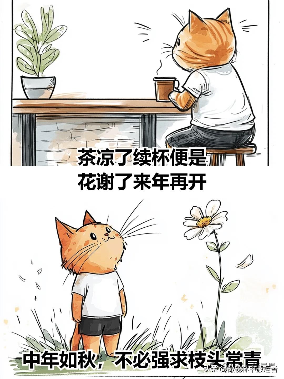 I 人到中年，心中无烦事，便是好时节日常治愈漫画 漫画治愈心灵