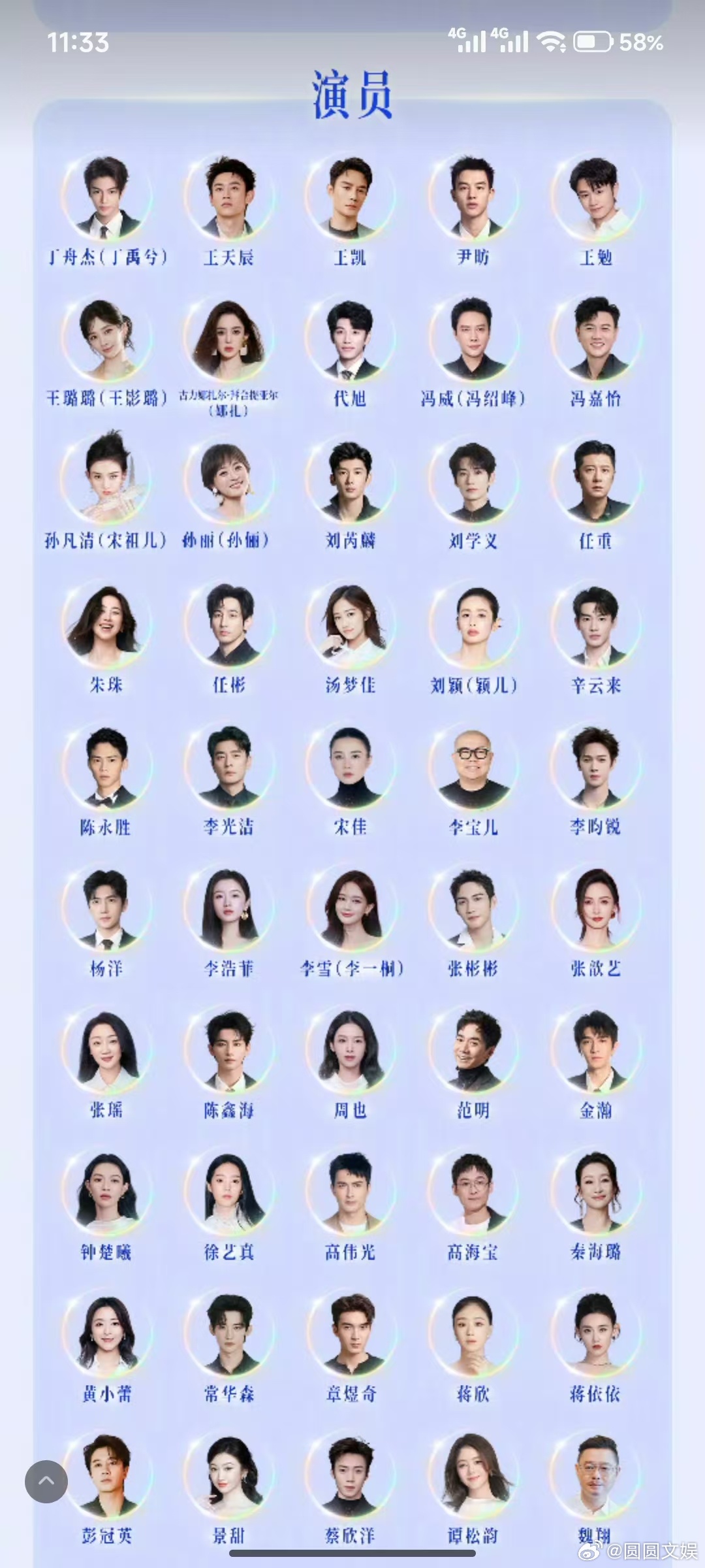 参加腾讯视频年度发布的演员腾讯视频年度发布嘉宾按姓氏笔画排序参加腾讯视频年度发布