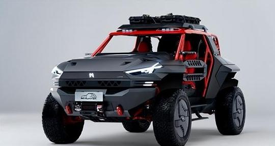 近日，东风猛士M-HUNTER官图发布。外观方面，新车完全不同于家用车，整体造型