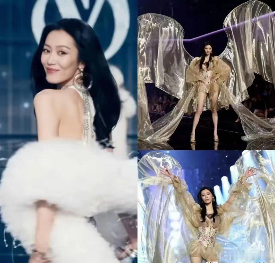 好奇去了解了奚梦瑶2026维密大秀这对巨型鎏金薄纱翅膀，才知道维密的翅膀暗藏分量