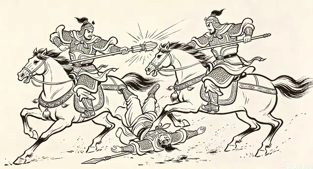 岳家军连赢四阵，可急坏了金兀术，他刚要亲自出马，军兵来报：少殿下押粮运...