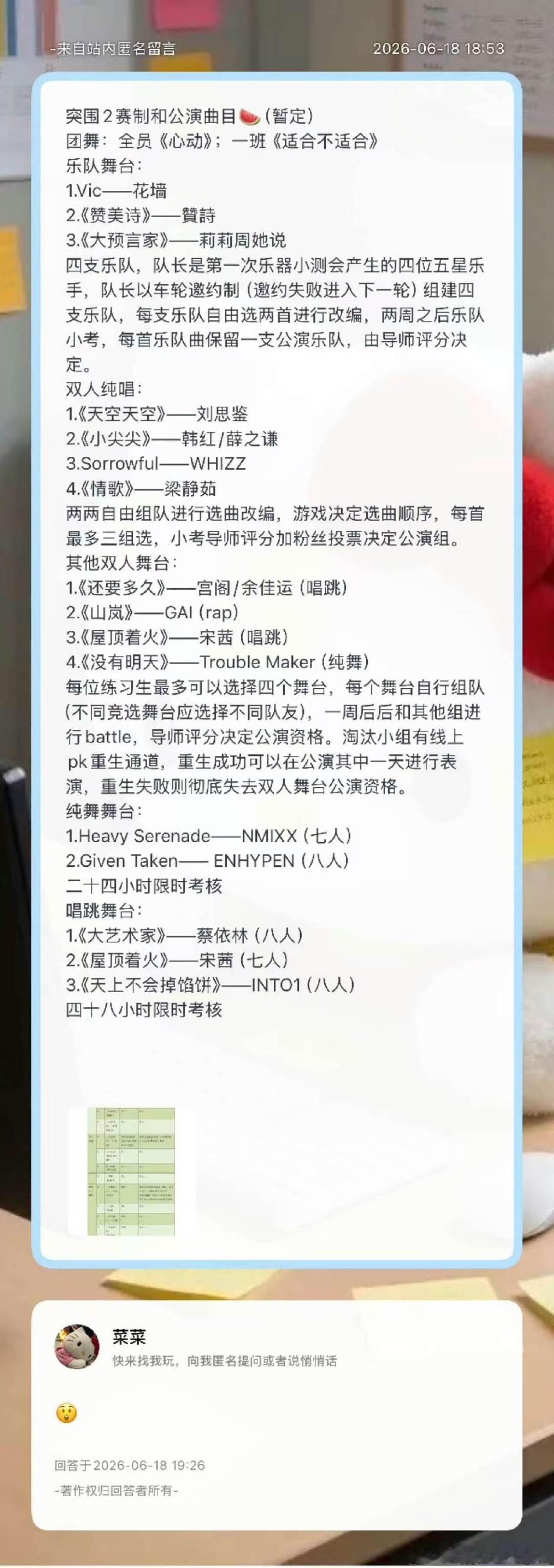 TF四代突围2赛制和选曲曝TF四代突围2赛制选曲 真的假的 