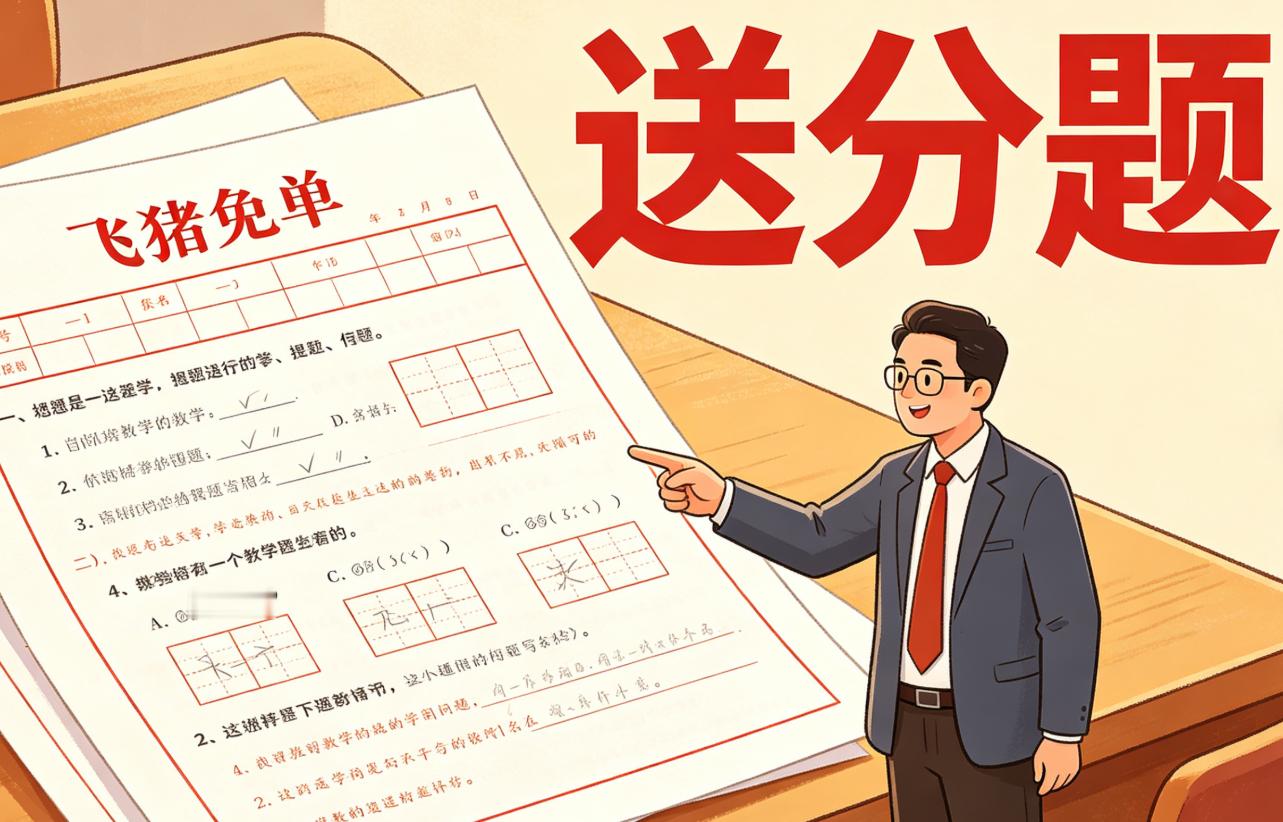 原来老师口中的 “送分题”，真的只有他们觉得简单。飞猪这题我直接跳过，老师秒解，