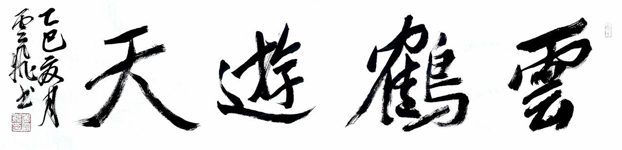 孟云飞书法——云鹤游天

“云鹤游天”出自梁武帝萧衍对魏钟繇书法的评价：“钟繇书
