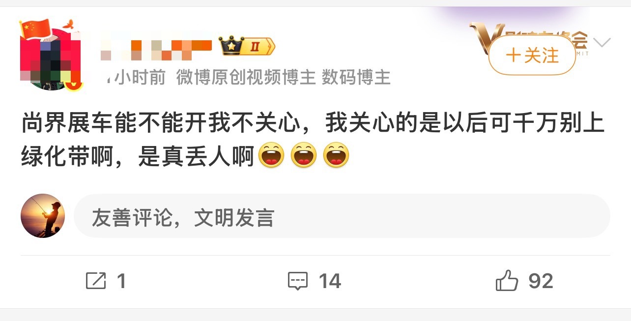 汽车上绿化带大概率说明车主的技术不行，但是崴脚可真就说明车不行了