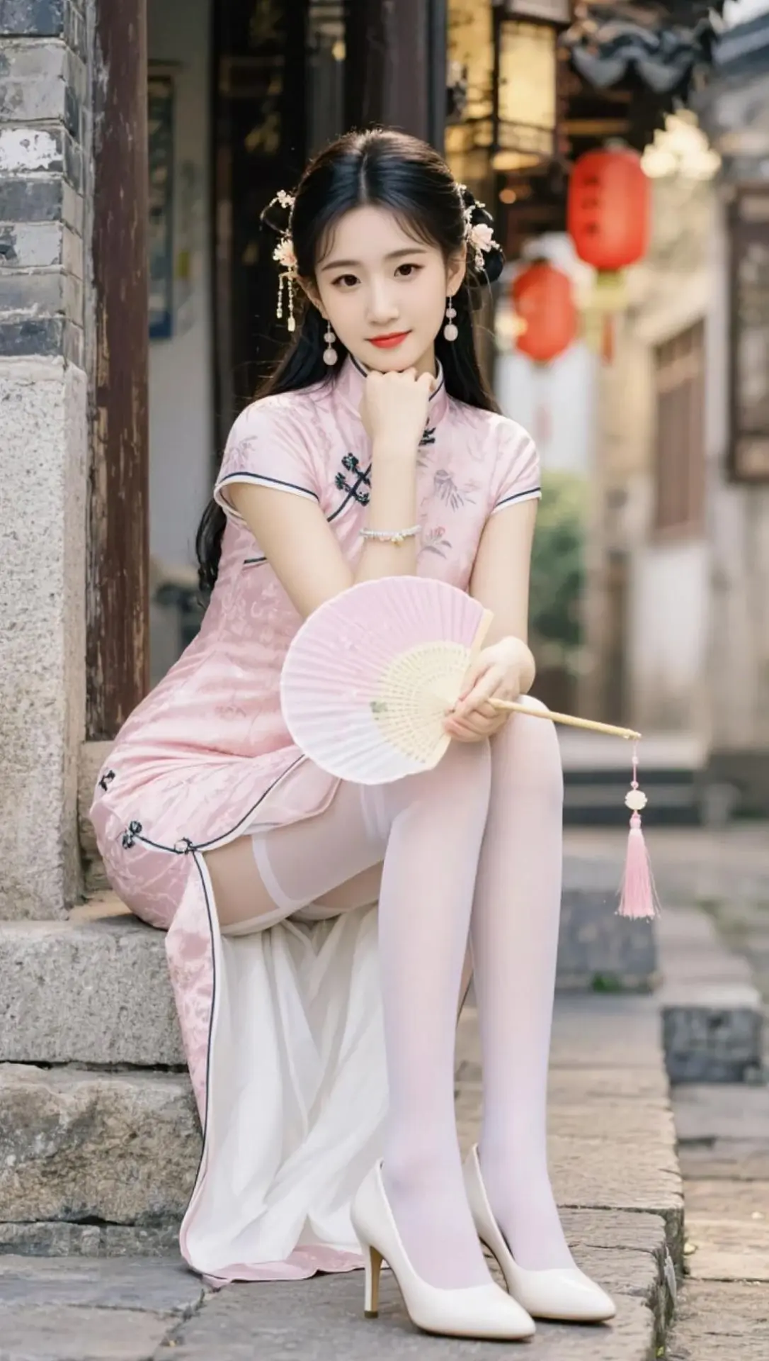 AI旗袍白丝照 ai创作