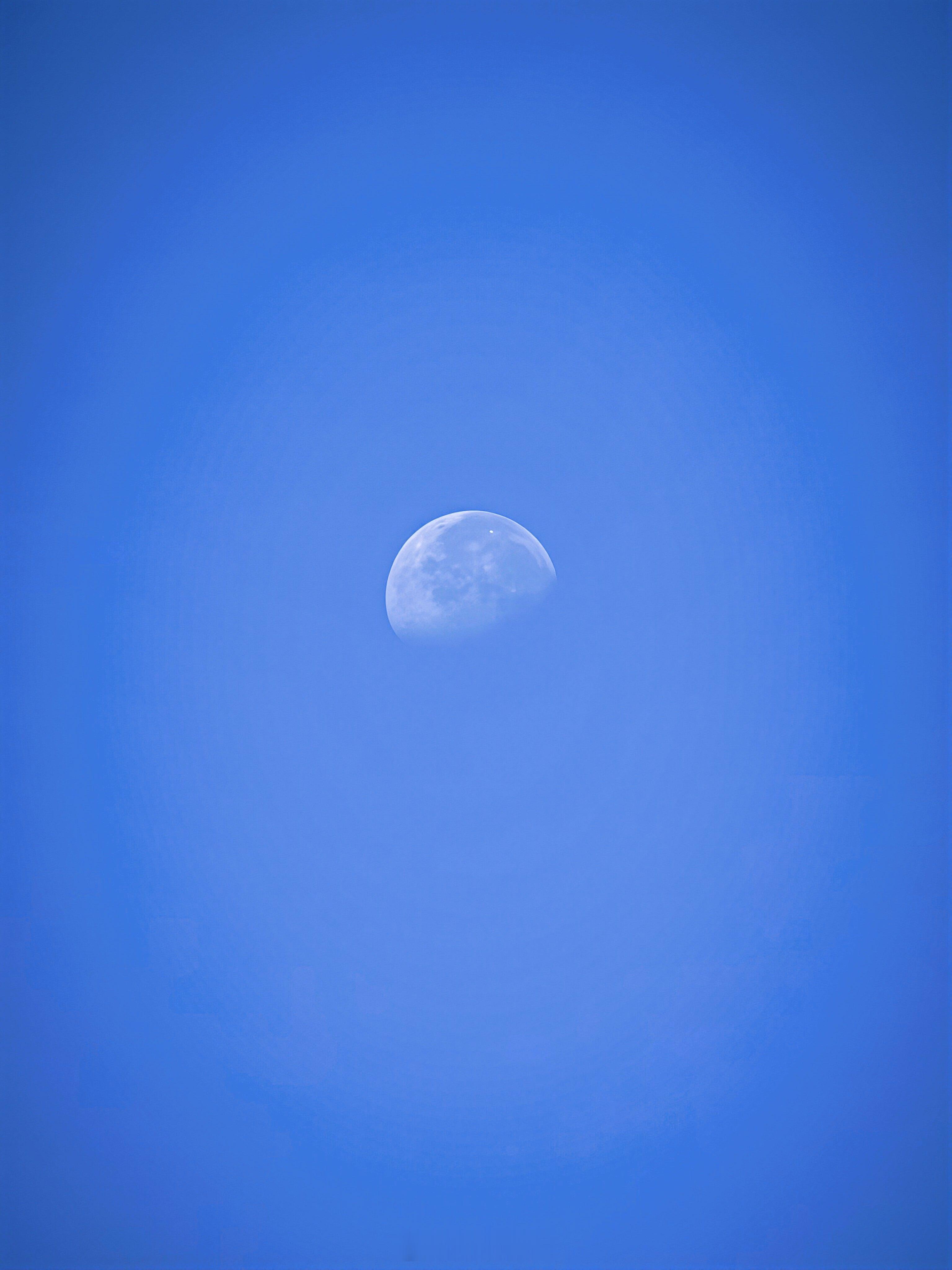 手机摄影[超话] 日头里的月亮🌙  ​​​