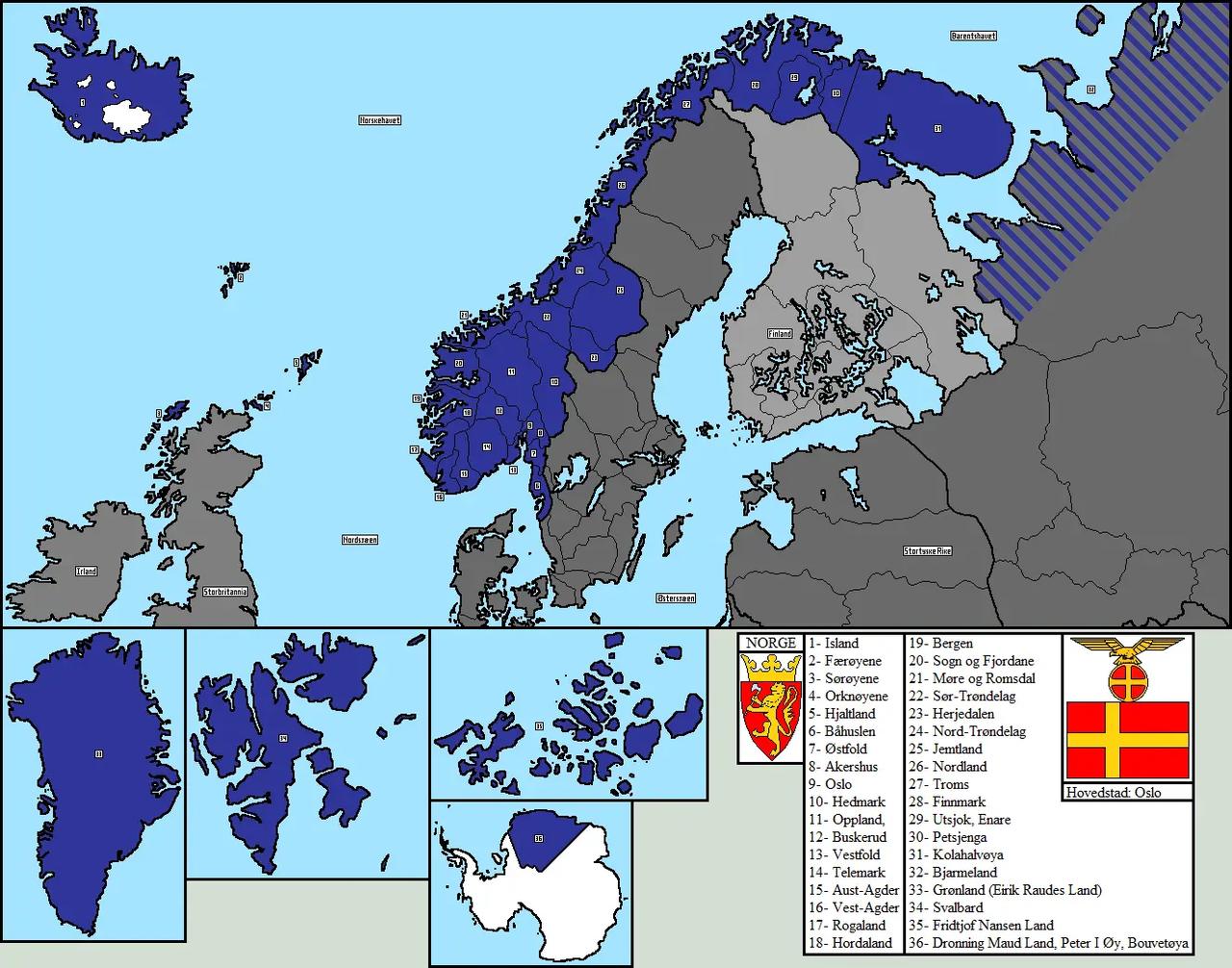1933 年，吉斯林领导的 “民族联合党” 借着经济危机与民间反英情绪上台，迅速