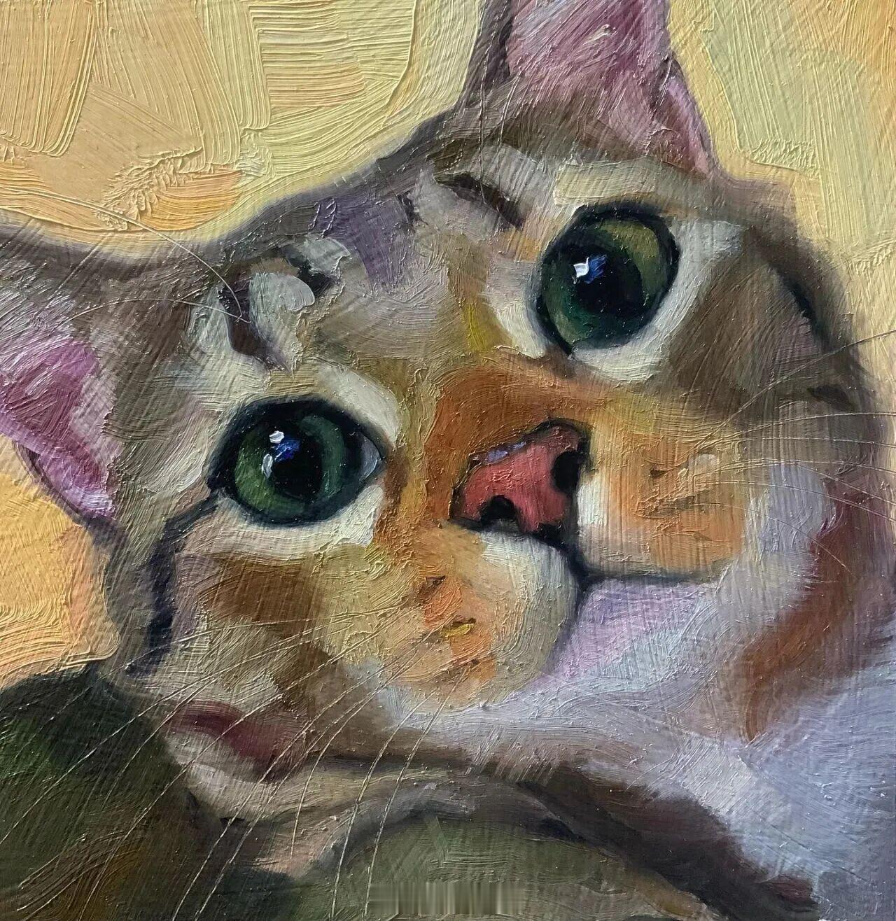 美国画家Katya Minkina笔下的猫咪水彩肖像画极具感染力。她认为每幅画都
