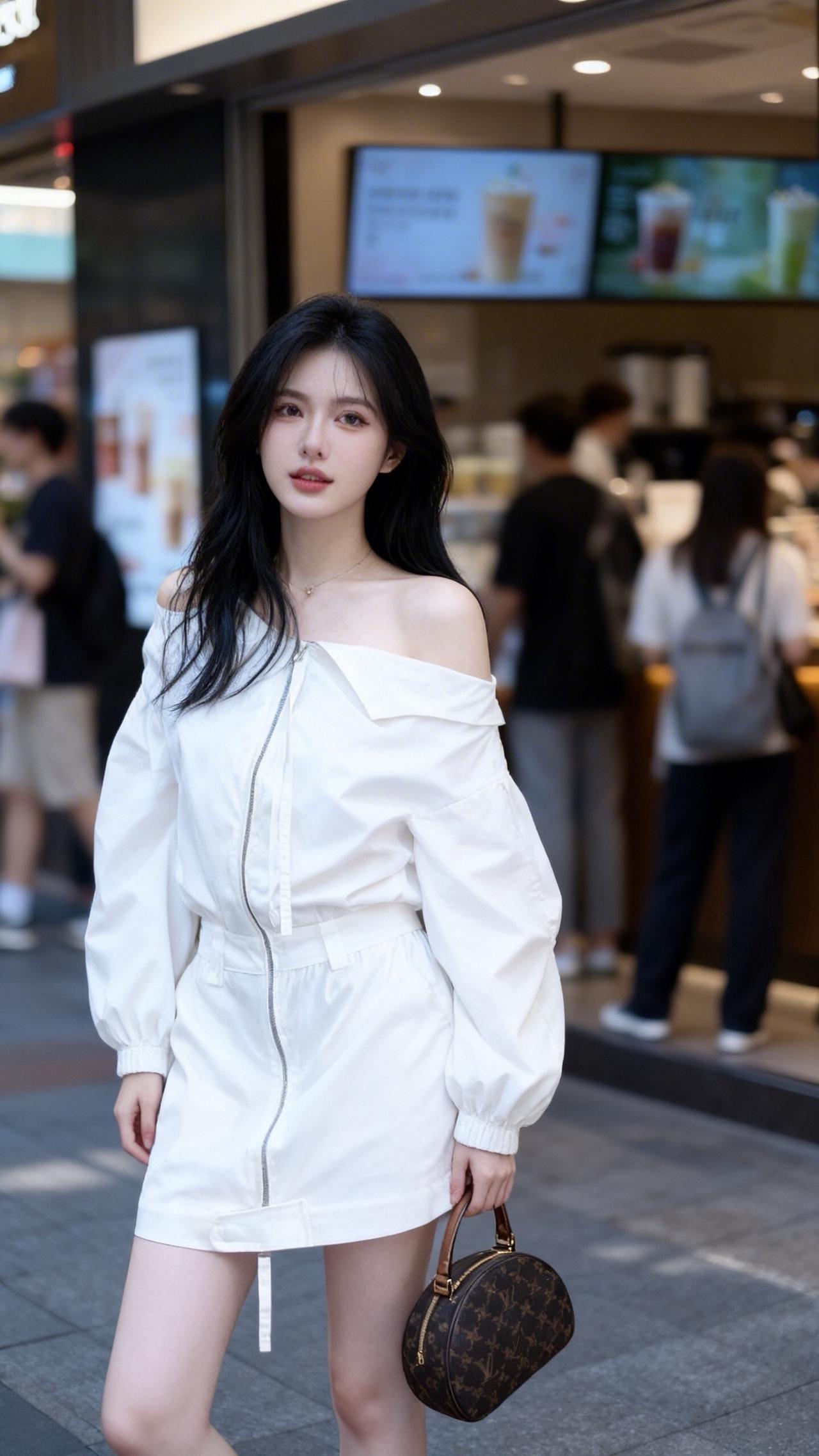 街头甜心风 白色系穿搭 韩风穿搭 超a夏日穿搭 白色连衣裙搭配推荐