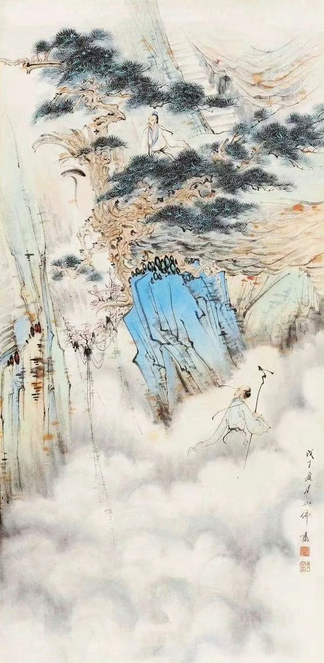 胡也佛画黄山欣赏胡也佛(1908-1980)，一代书画大家，本名国华，曾任上海商