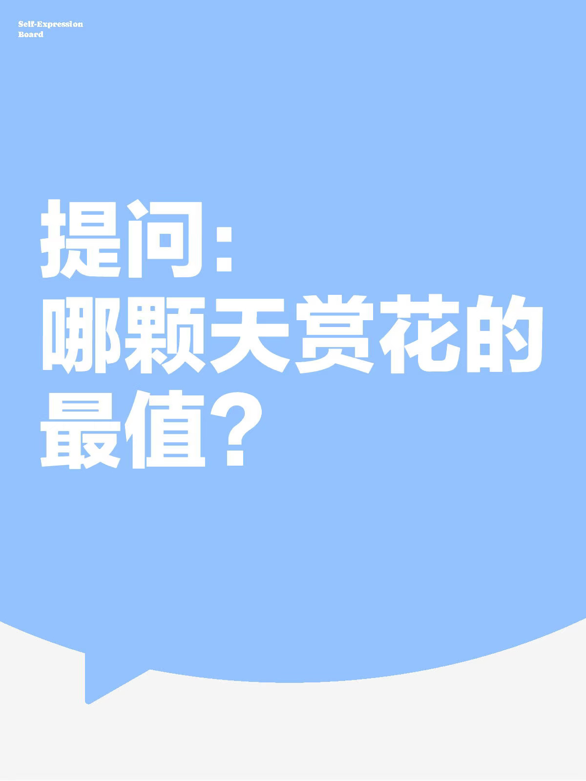 提问：哪颗天赏花的最值？
