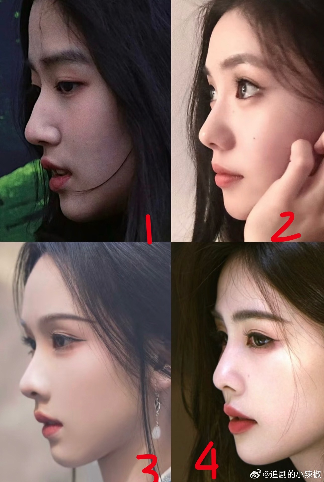 侧颜四选一，谁美得最突出？ ​​​