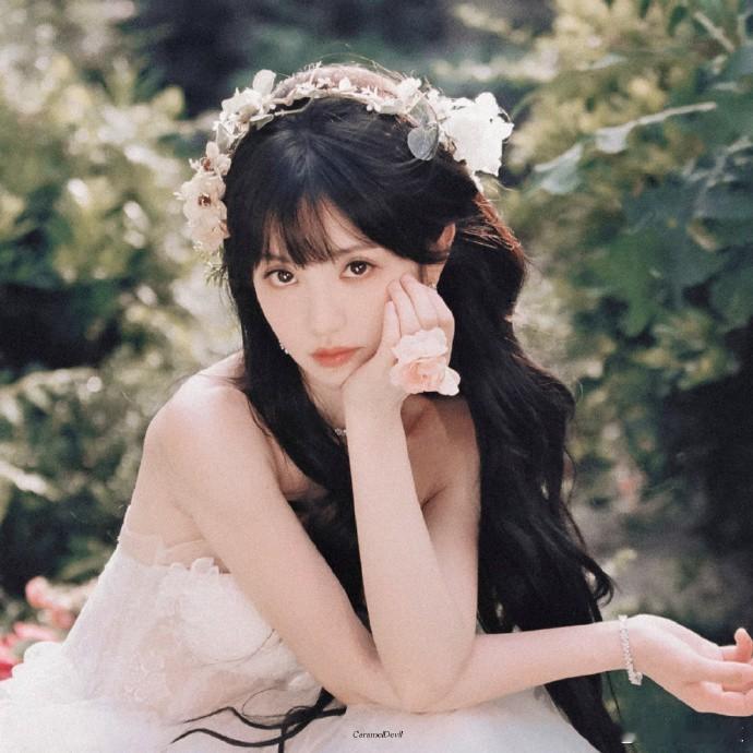 田曦薇，花丛中的灵动身影🧚♀️，自然之美，不言而喻。✨ 