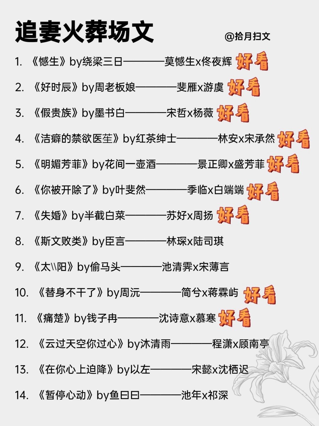 28本高质量追妻火葬场文‼️卑微追妻