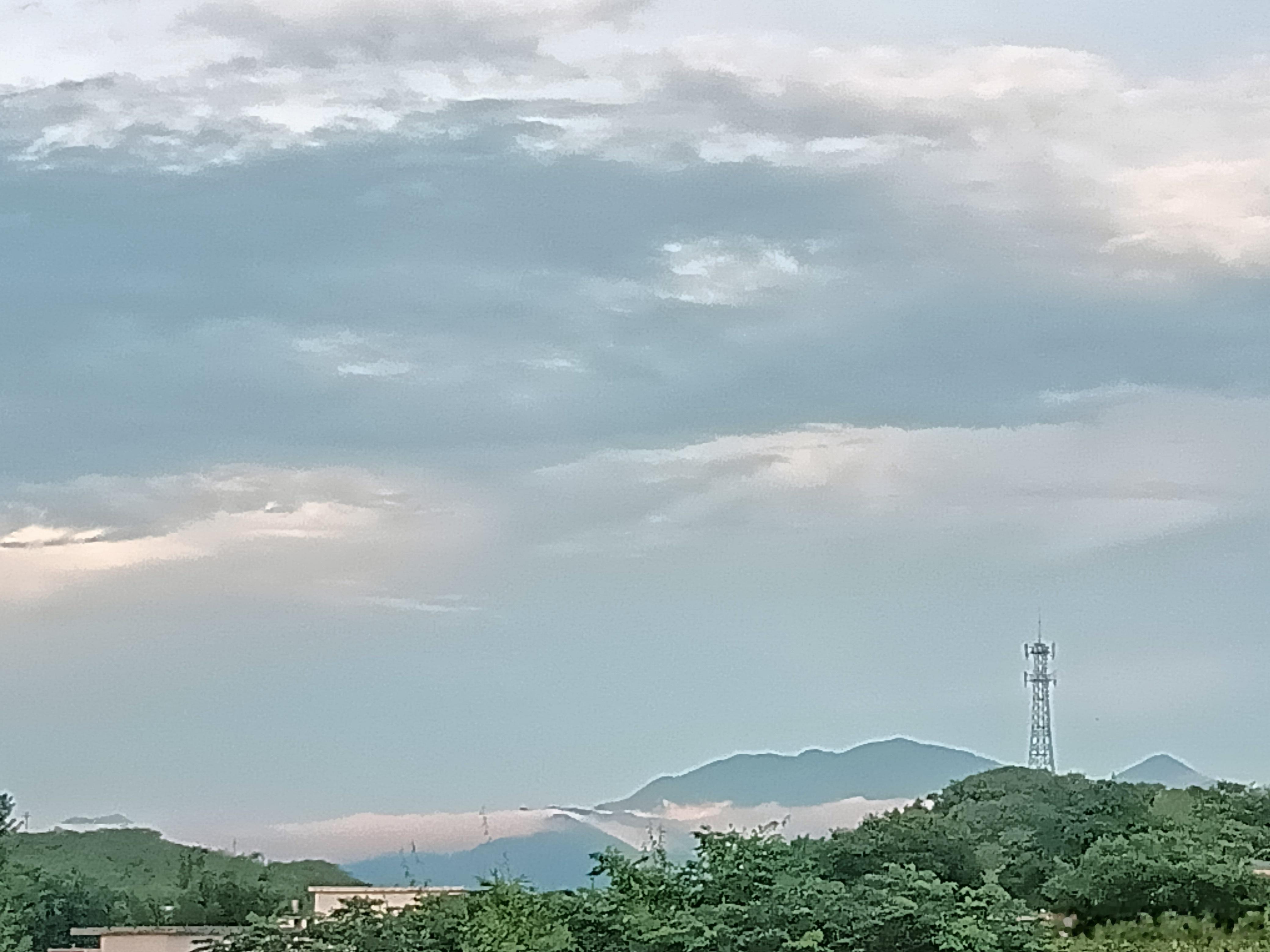 一大早的，邻居家的狗狂吠。 