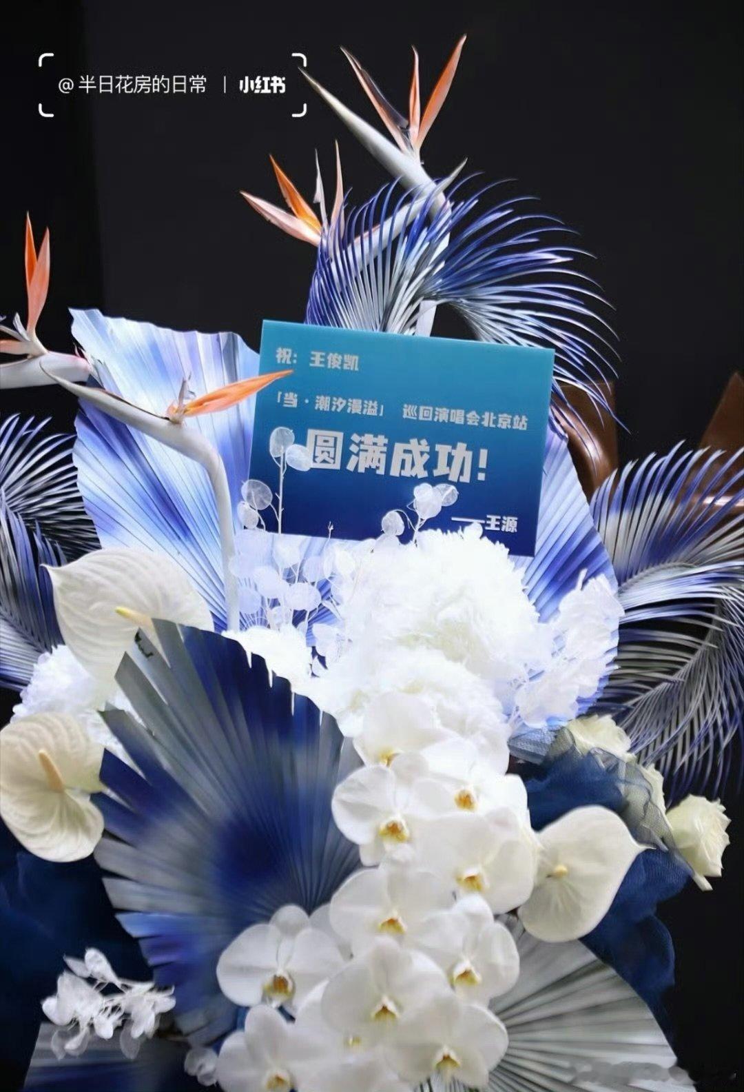 王源给王俊凯的演唱会送花篮王源给王俊凯演唱会送蝴蝶兰 哎哟🥲 ​​​