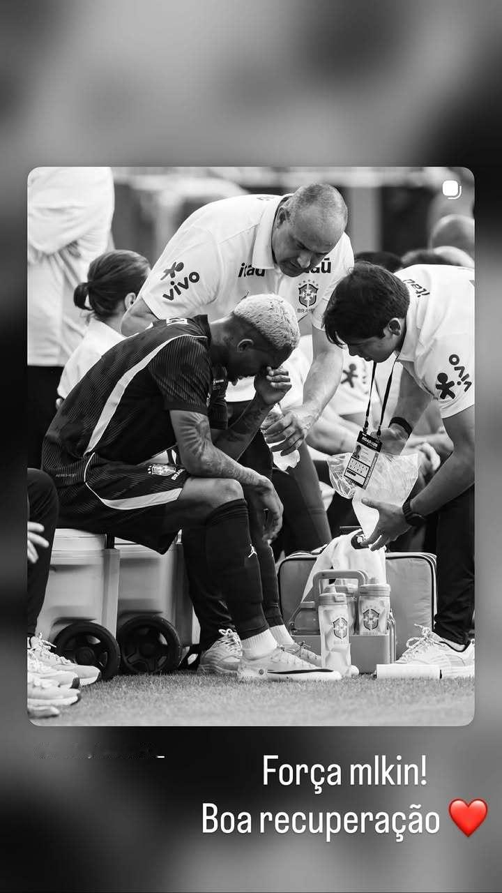 neymar 快拍更新，内马尔送出祝福韦斯利因伤退出本届世界杯内马尔