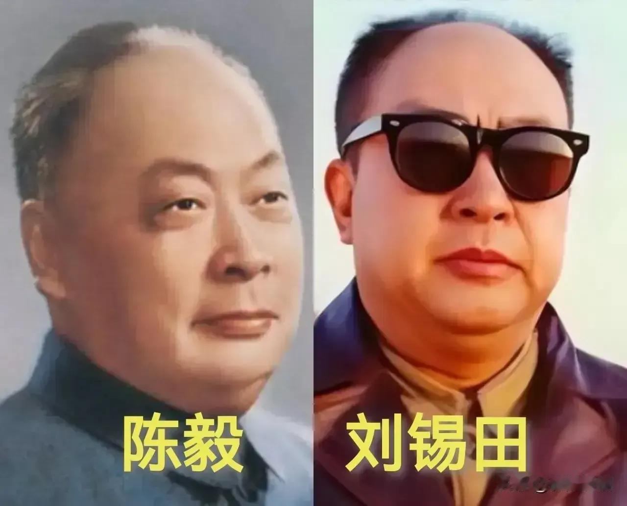 出演过陈毅的三位演员？这样看起来最不像的就是中间的张嘉译了
刘锡田演的陈毅最像，