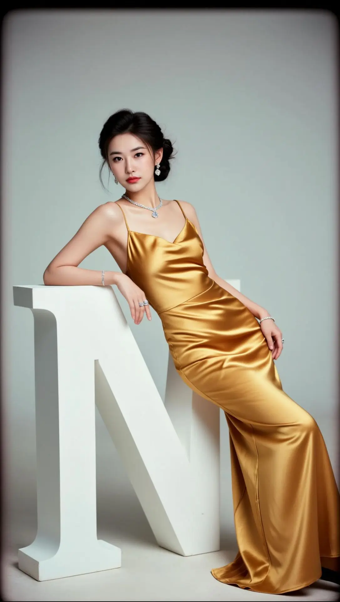 AI缎面丽人写真 ai创作