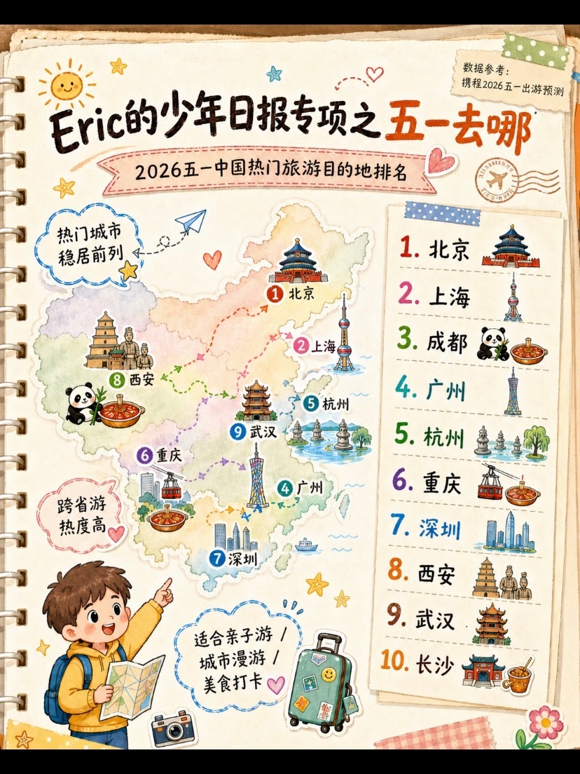 北京上海领跑五一热门目的地五一东方美学目的地爆火五一出游格局打开，北京上海持续领