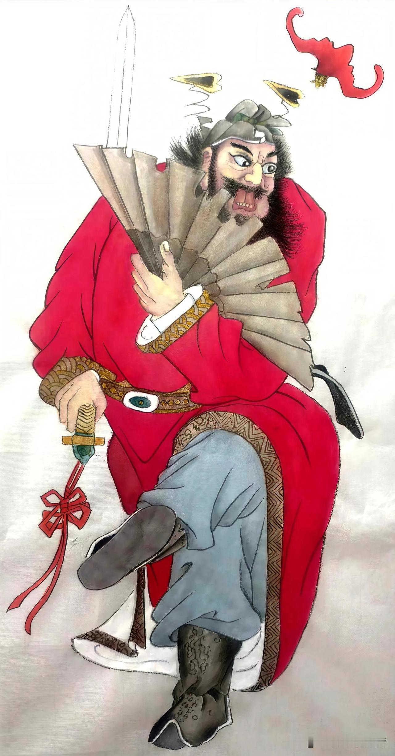 刀光剑影中，英雄气概显。