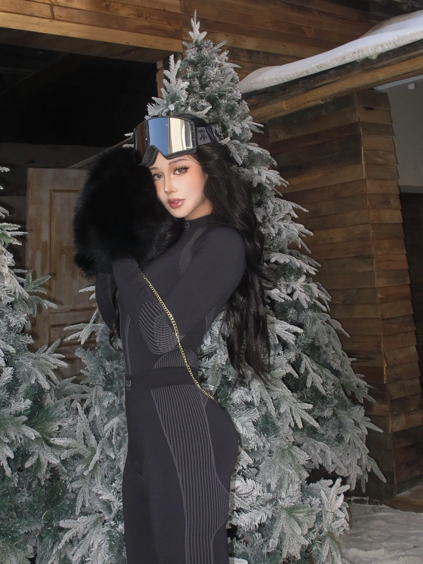 滑雪前被自己觉到。