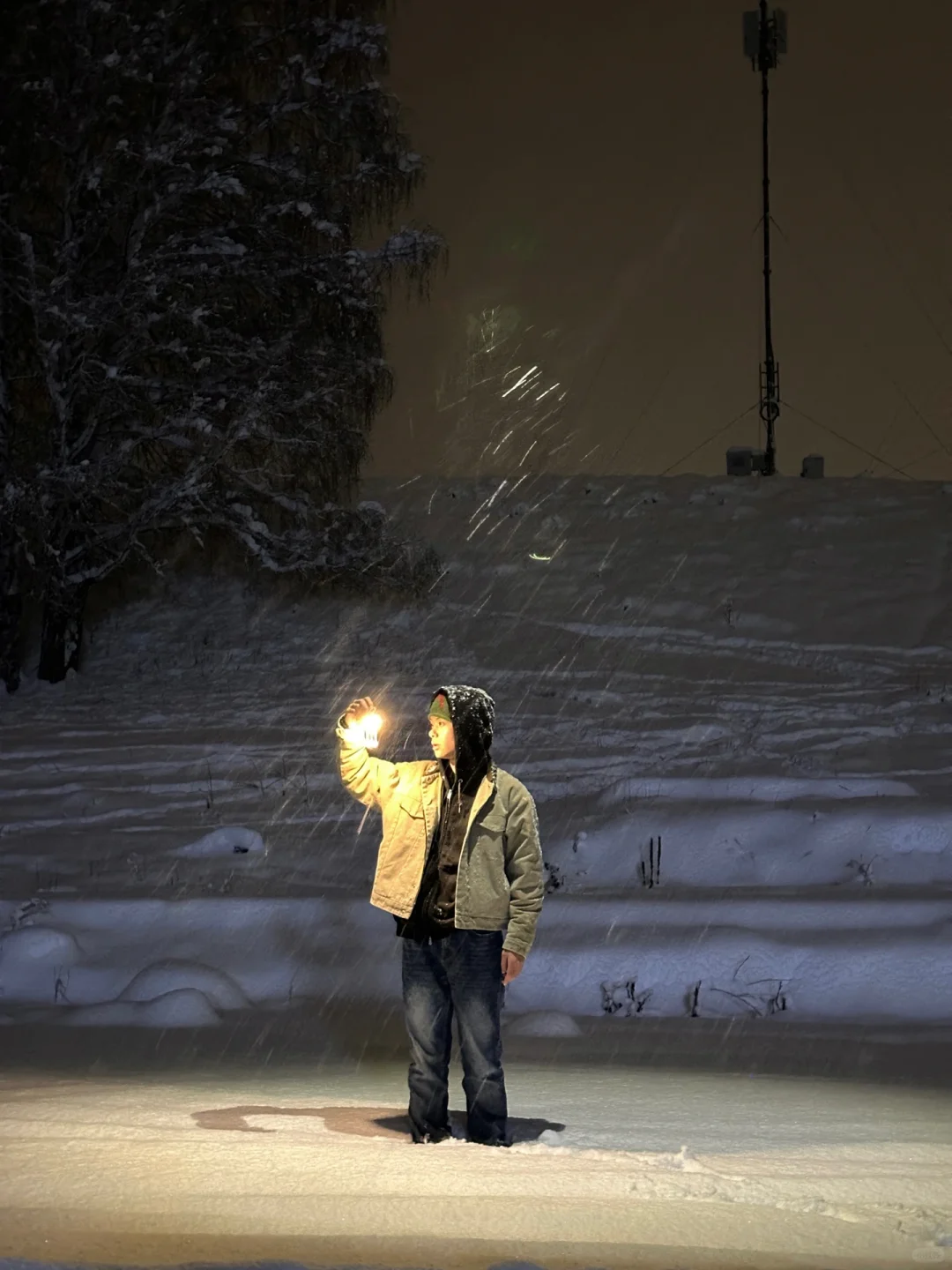 那晚禾木暴雪
