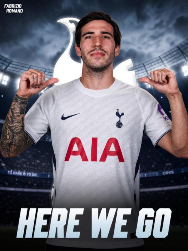欧洲转会新闻发布会！
★大手笔！
热刺签下26岁纽卡中场托纳利，转会费9250万