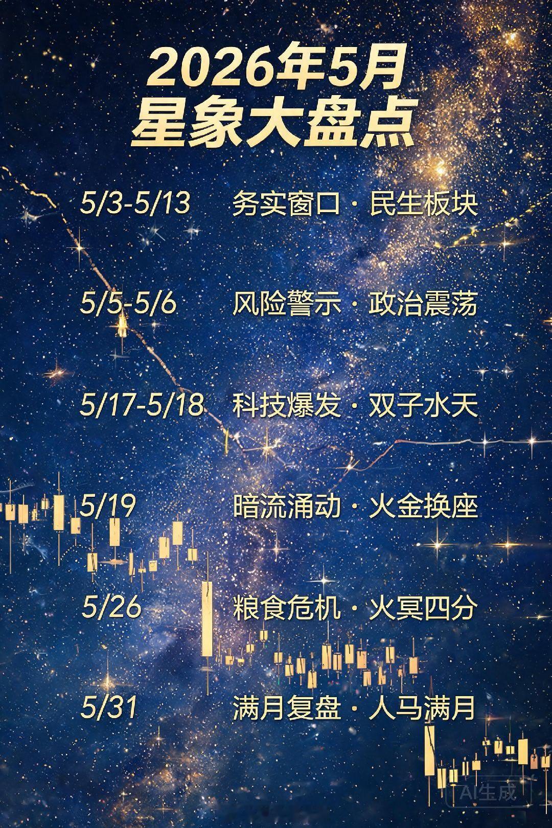 5月星象大盘点 | 金融占星 × 时事占星整个5月的天象可以用一句话概括：新旧势