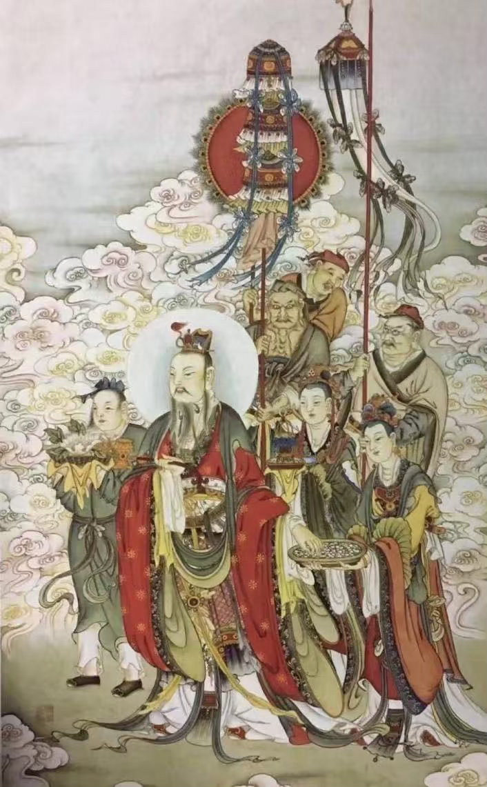 肖说道老肖漫谈初心易学 元始天王浩劫家，玉楼金殿锁烟霞。麒麟夜宿灵芝草，鸾凤朝衔