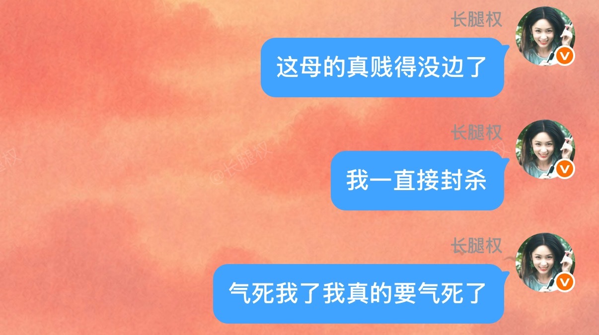 我真的是特别特别生气 因为根本从头到尾就是有预谋的 本来就不是单纯的撞衫 那么多